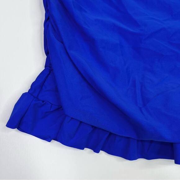 Raisins Curve Ruffled Tummy Control Swim skirt blue - 24W - Picture 9 of 13
